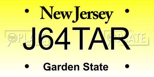 J64TAR New Jersey License Plate
