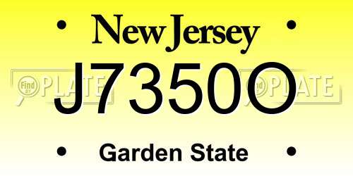 J7350O New Jersey License Plate
