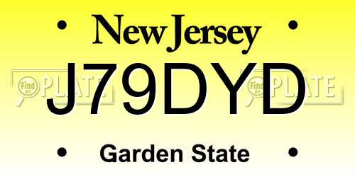 J79DYD New Jersey License Plate