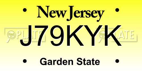 J79KYK New Jersey License Plate