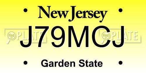J79MCJ New Jersey License Plate