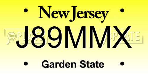 J89MMX New Jersey License Plate
