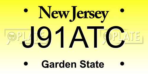 J91ATC New Jersey License Plate