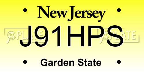 J91HPS New Jersey License Plate