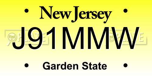 J91MMW New Jersey License Plate