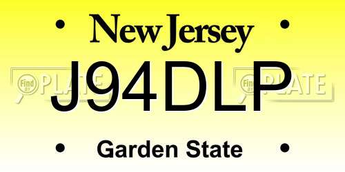 J94DLP New Jersey License Plate