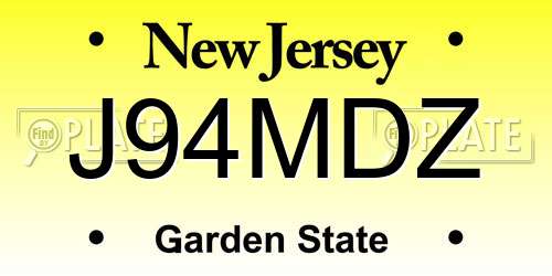J94MDZ New Jersey License Plate