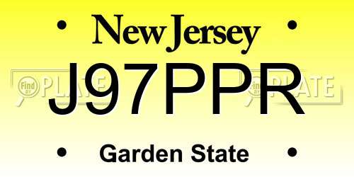J97PPR New Jersey License Plate