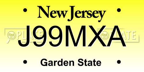 J99MXA New Jersey License Plate