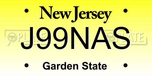 J99NAS New Jersey License Plate