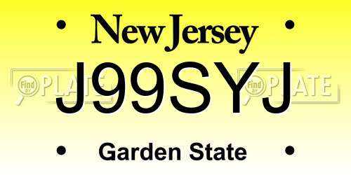 J99SYJ New Jersey License Plate