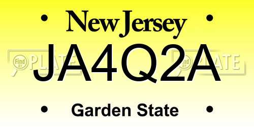 JA4Q2A New Jersey License Plate
