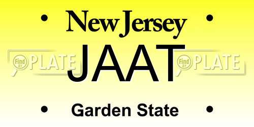 JAAT New Jersey License Plate