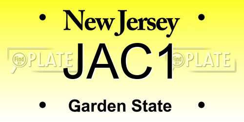 JAC1 New Jersey License Plate