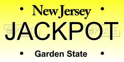 JACKPOT New Jersey License Plate