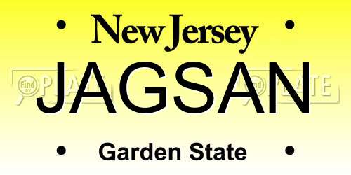 JAGSAN New Jersey License Plate
