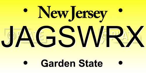 JAGSWRX New Jersey License Plate