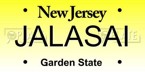 JALASAI New Jersey License Plate