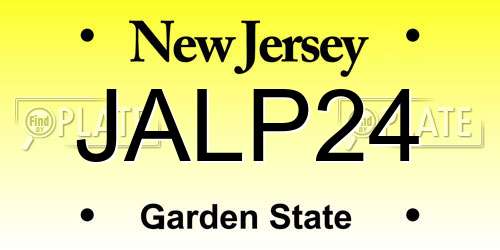 JALP24 New Jersey License Plate
