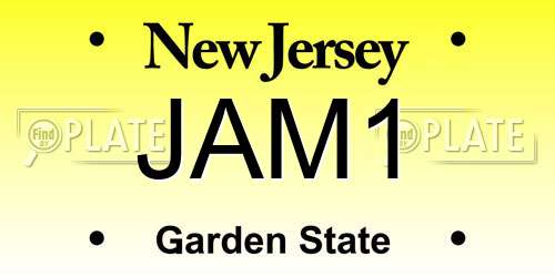 JAM1 New Jersey License Plate