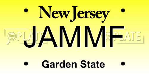 JAMMF New Jersey License Plate