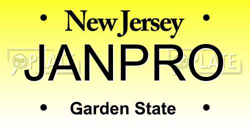 JANPRO New Jersey License Plate