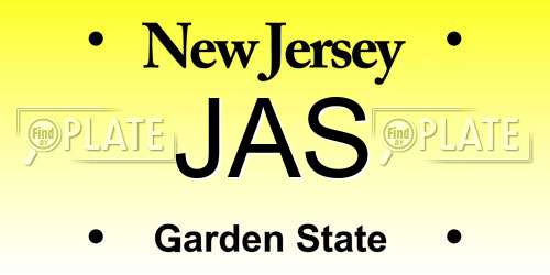 JAS New Jersey License Plate
