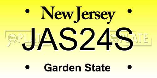 JAS24S New Jersey License Plate