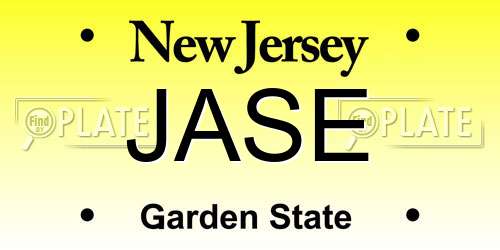 JASE New Jersey License Plate