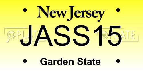 JASS15 New Jersey License Plate