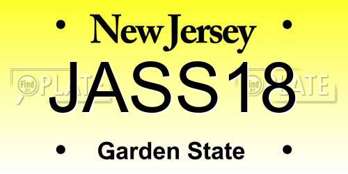 JASS18 New Jersey License Plate