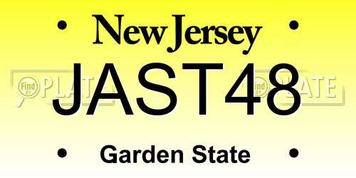 JAST48 New Jersey License Plate