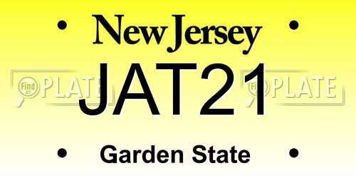 JAT21 New Jersey License Plate