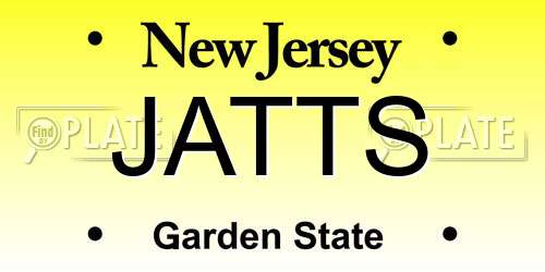 JATTS New Jersey License Plate