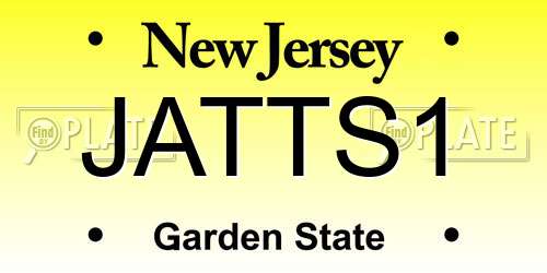 JATTS1 New Jersey License Plate