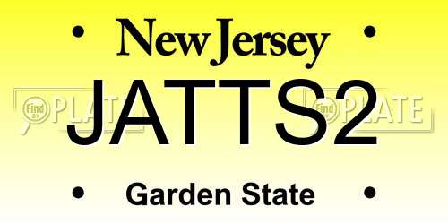 JATTS2 New Jersey License Plate