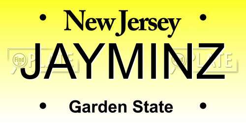 JAYMINZ New Jersey License Plate