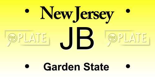 JB New Jersey License Plate
