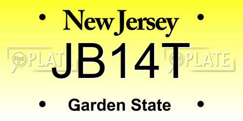 JB14T New Jersey License Plate