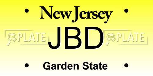 JBD New Jersey License Plate