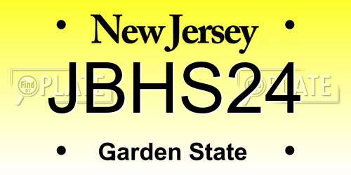 JBHS24 New Jersey License Plate