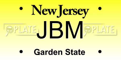 JBM New Jersey License Plate
