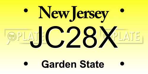 JC28X New Jersey License Plate