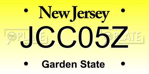 JCC05Z New Jersey License Plate