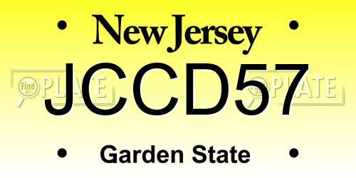 JCCD57 New Jersey License Plate