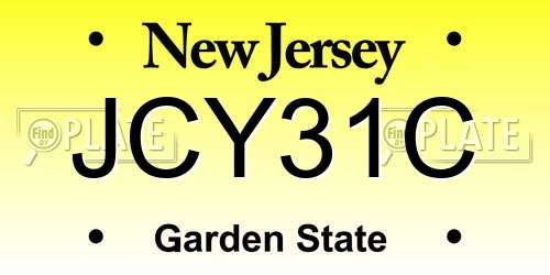 JCY31C New Jersey License Plate
