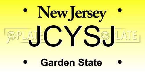 JCYSJ New Jersey License Plate