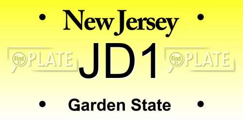 JD1 New Jersey License Plate