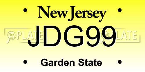 JDG99 New Jersey License Plate