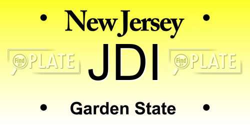 JDI New Jersey License Plate